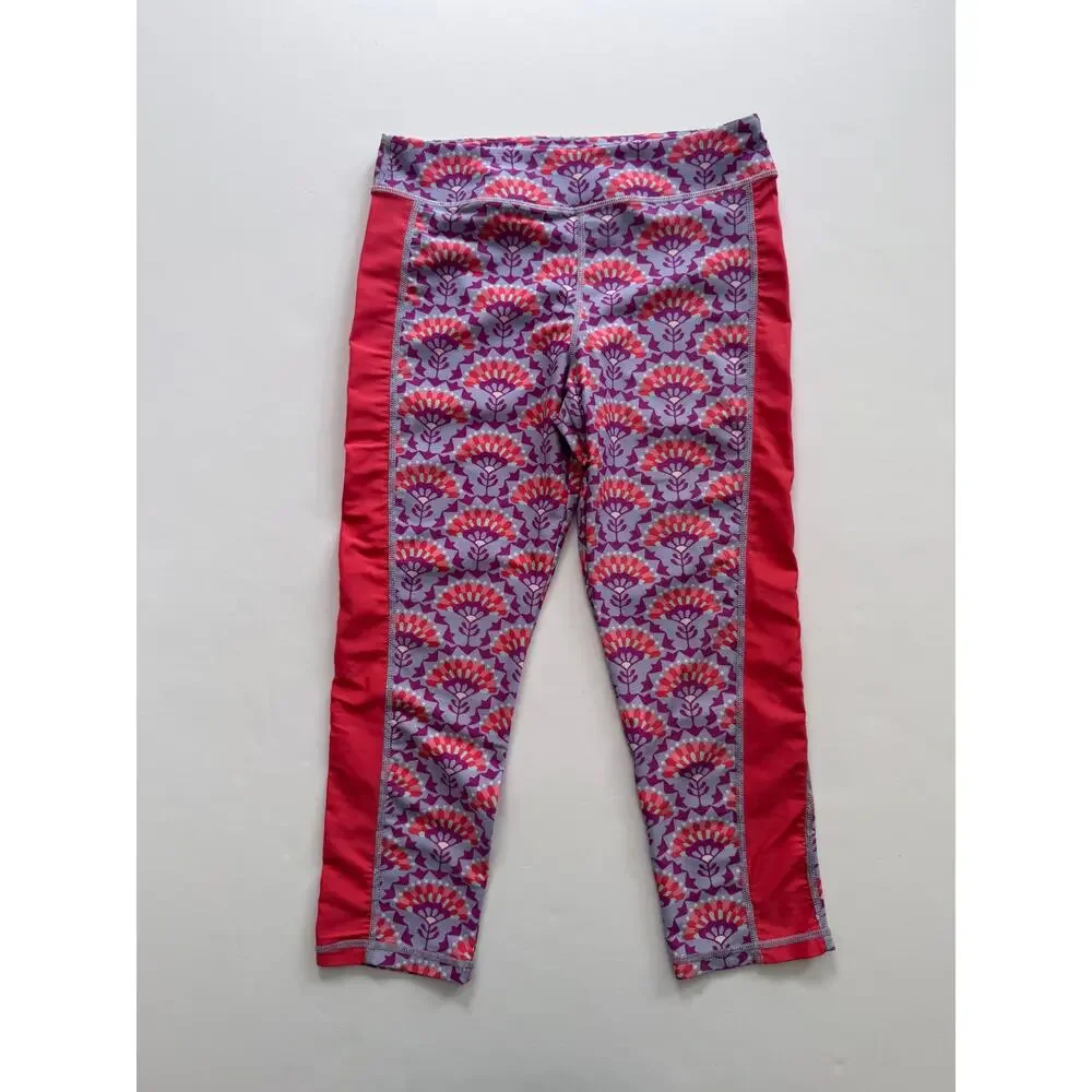 Tea Collection floral rashguard cropped swim pants